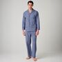Men's 'Navy Paisley' Crisp Cotton Pyjama Set, thumbnail 1 of 4