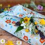 Reusable Furoshiki Cotton Gift Wrap Meadow Flowers, thumbnail 2 of 5