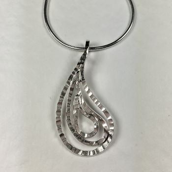 Hammered Paisley Pendant, 2 of 4