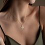 Sterling Silver Egyptian Lotus Necklace, thumbnail 4 of 10
