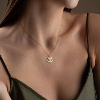Sterling Silver Egyptian Lotus Necklace, 4 of 10