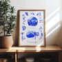 Scenes Of Tenerife Blue Tile Inspired Travel Print, thumbnail 1 of 12