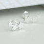 Sterling Silver Triple Star Ear Climbers, thumbnail 2 of 5