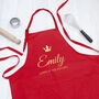 Personalised Contemporary Queen Of The Kitchen Apron, thumbnail 5 of 12