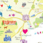 Personalised Dorset Map: Add Favourite Places, thumbnail 2 of 4