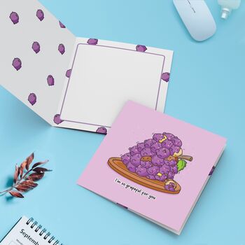 Grapes Card | Cute Greeting Cards, 4 of 4