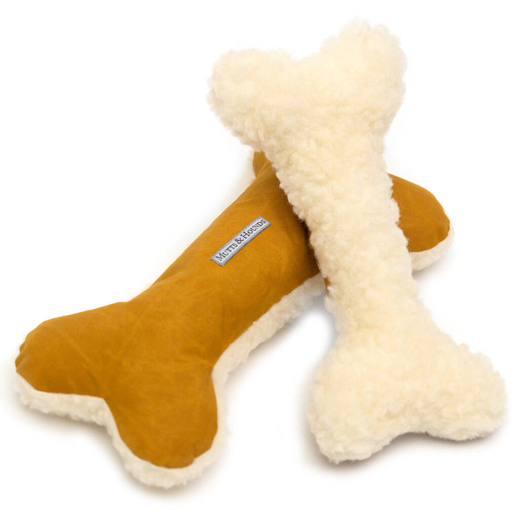 large fleece dog bone toy