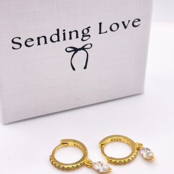 Marquise Sparkly Earrings Christmas Gift For Her, 3 of 5