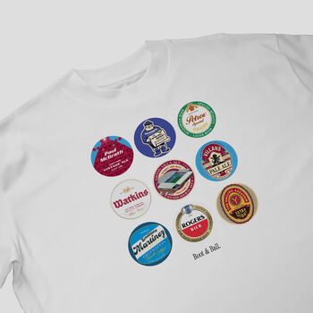 Aston Villa Football Beer Mats Oversized T Shirt, 3 of 10