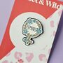 Feminist Symbol Floral Enamel Pin Badge, thumbnail 1 of 3