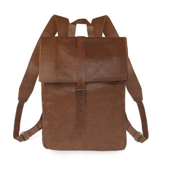 Rolltop Leather Backpack, 7 of 8