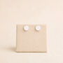 5mm Sterling Silver Textured Disc Stud Earrings, thumbnail 3 of 7