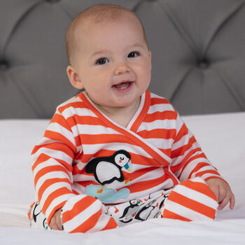 Puffin Three Piece Baby Outfit | Certified Organic, 3 of 12