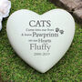 Personalised Cat Pawprints Heart Memorial, thumbnail 3 of 5