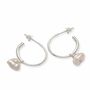 Half Hoop Earrings With Baroque Pearl Sterling Silver, thumbnail 3 of 4