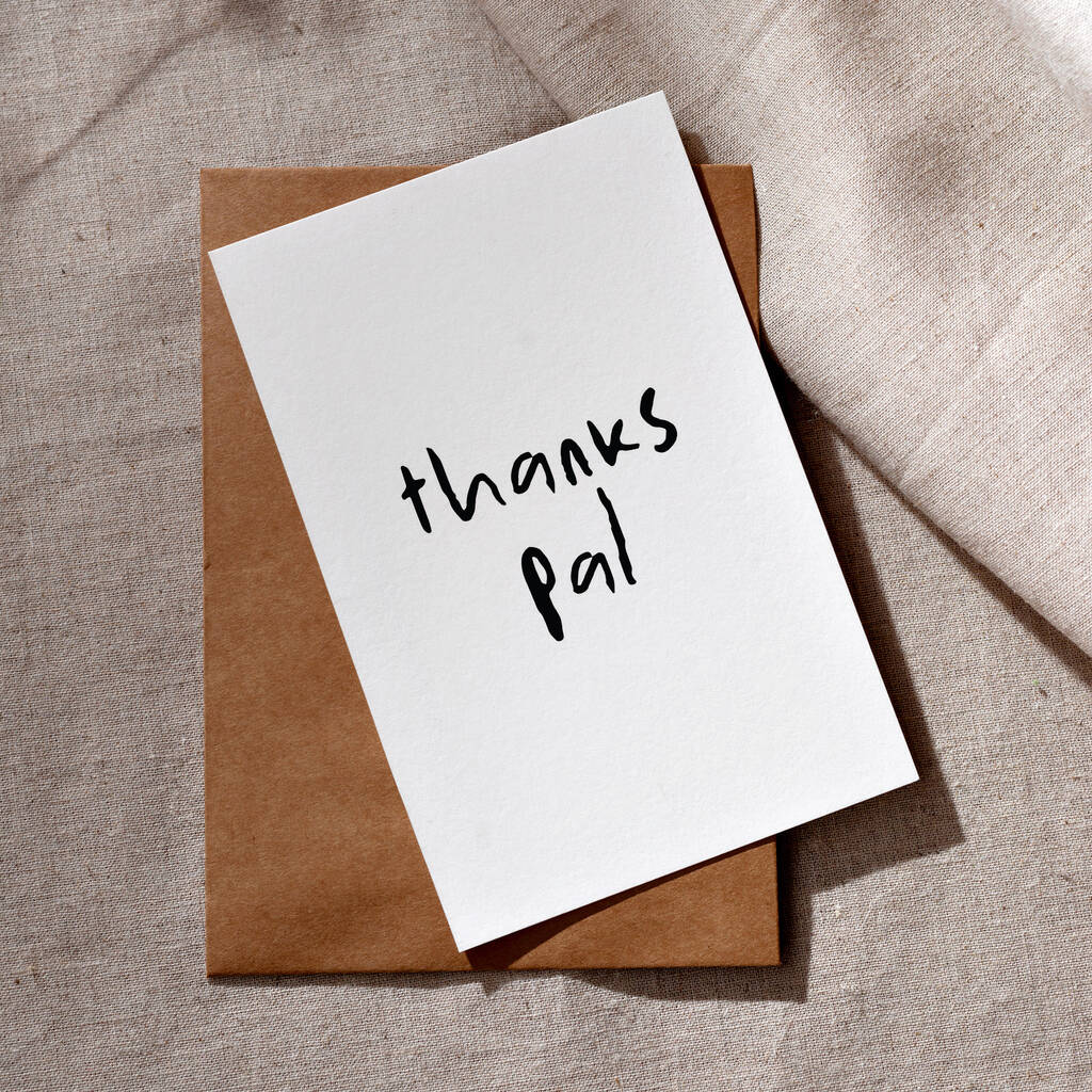 Thanks Pal Scottish Thank You Card By Scottish Print Co.