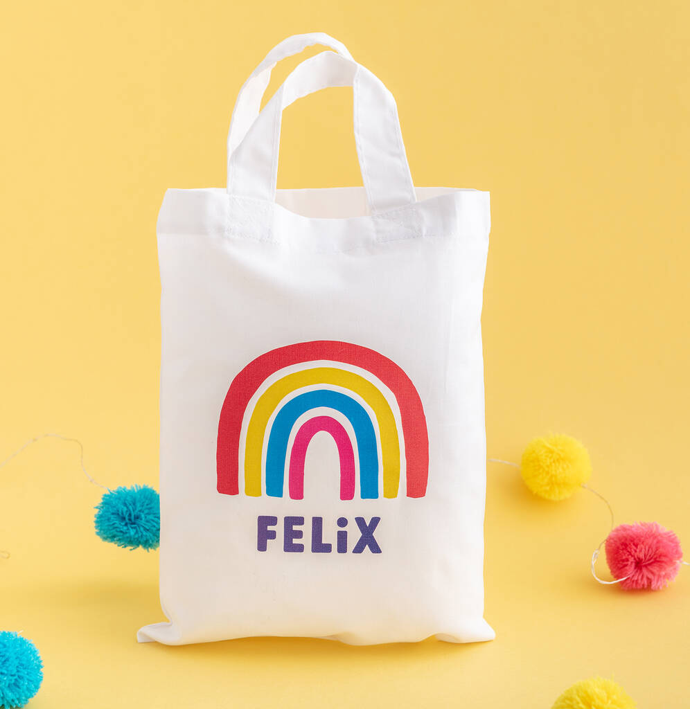 Personalised Colourful Rainbow Party Bag