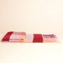 Personalised Burgundy And Peach Check Winter Scarf, thumbnail 3 of 3