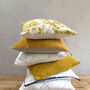 The Velvet And Linen Cushion Mustard Yellow, thumbnail 4 of 7