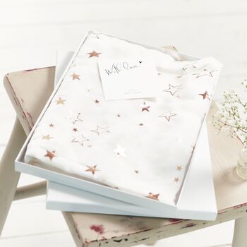 Rose Gold Metallic Printed Star Summer Scarves, 7 of 12