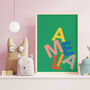 Personalised Name Print With Colourful Stacked Letters, thumbnail 6 of 11