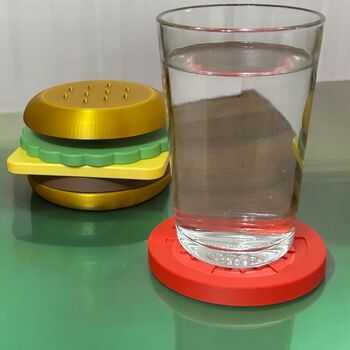 Novelty Burger Coaster Set, 3 of 5