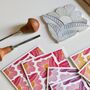 Sunrise Floral Linocut Notecards Set Of Eight, thumbnail 6 of 7