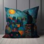 Twilight Over Rooftops Hand Made Poly Linen Cushions, thumbnail 4 of 7