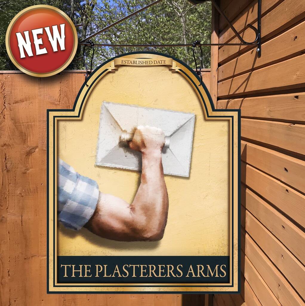 The Plasterers Arms. Personalised Bar Sign, 1 of 9