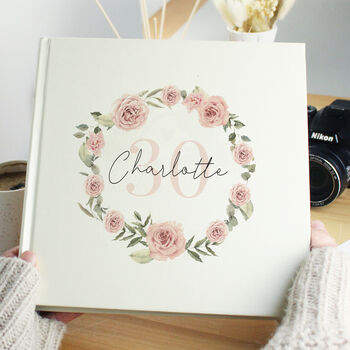 Personalised Floral Wreath Photo Album, 5 of 9