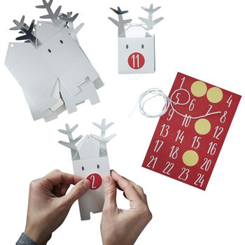 Fill Your Own Advent Calendar Boxes Reindeer, 2 of 2
