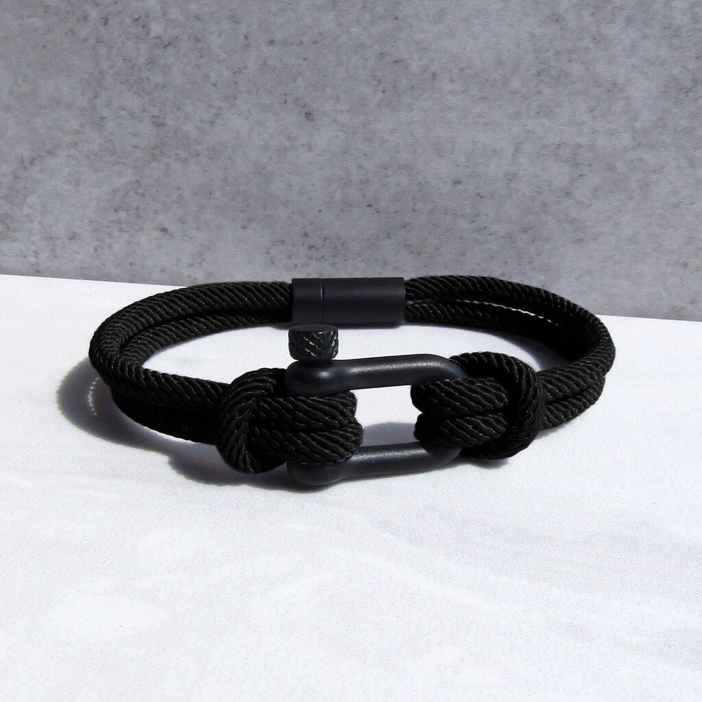 JTWEEN Mens Rope Bracelet,Stainless Steel Black Shackle,Scratch Resistant  Waterproof Nautical Rope Braided Bracelet Durable Fashion Wristband for Men  Women Gift - Walmart.com
