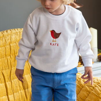 Children's Embroidered Name Christmas Jumper, 2 of 5