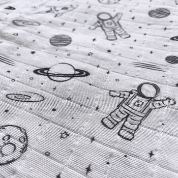 Organic Space Print Baby Muslin Swaddle, 5 of 5