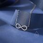 Sterling Silver Tiny Infinity Symbol Pendant Necklace, thumbnail 4 of 11