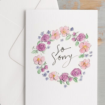 'So Sorry' Floral Card, 2 of 3