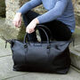 Personalised Nuhide Weekend Holdall With Strap, thumbnail 5 of 10