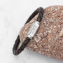 Personalised Luxury Men's Leather Bracelet, thumbnail 2 of 12