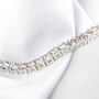 Sterling Silver Clear Cz Crystal Tennis Bracelet, thumbnail 2 of 3