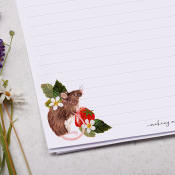 A4 Letter Writing Paper With Mice And Strawberries, 2 of 4