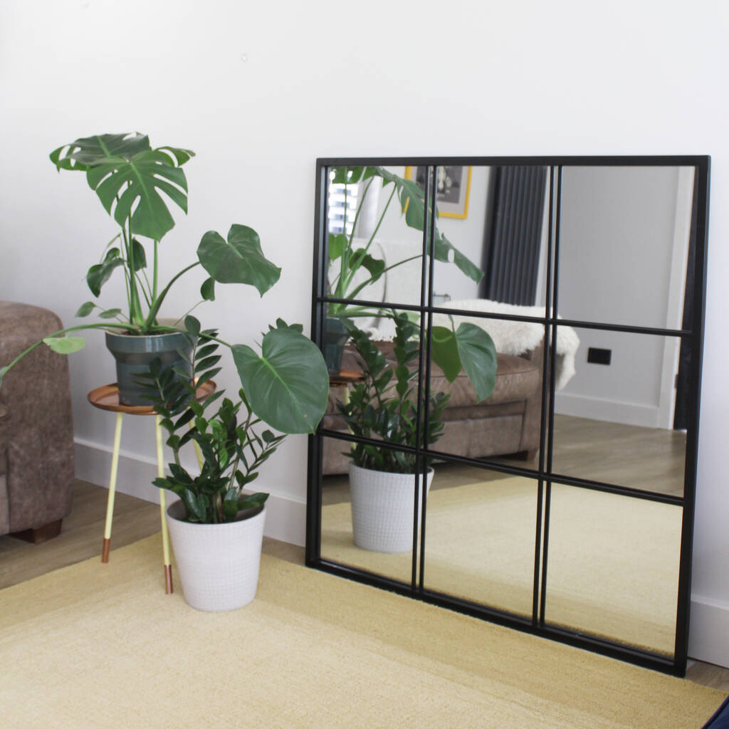 Black Multi Panel Mirror By Lime Tree London