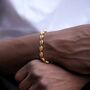 Gold Mariner Link Anchor Chain Bracelet For Men, thumbnail 5 of 12