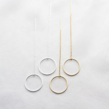 Circle Threader Earrings In 14k Gold Filled, 4 of 6