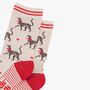 Cheetahs Big Cats Bamboo Socks Women's Cream Red, thumbnail 3 of 4