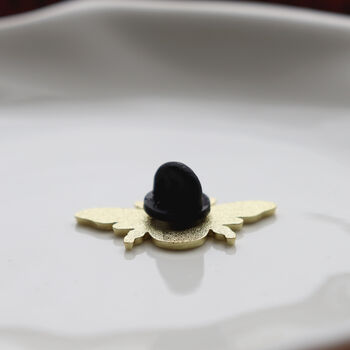 Cute Enamel Bee Pin Badge With Gold Colour Accents, 5 of 7