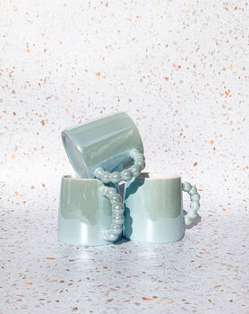 Glazed Pearl Ceramic Mug Blue, 2 of 7