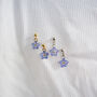 Forget Me Not Silver Or 24ct Gold Plated Dangle Studs, thumbnail 1 of 5