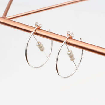 Sterling Silver And Pearl Earrings, 3 of 6