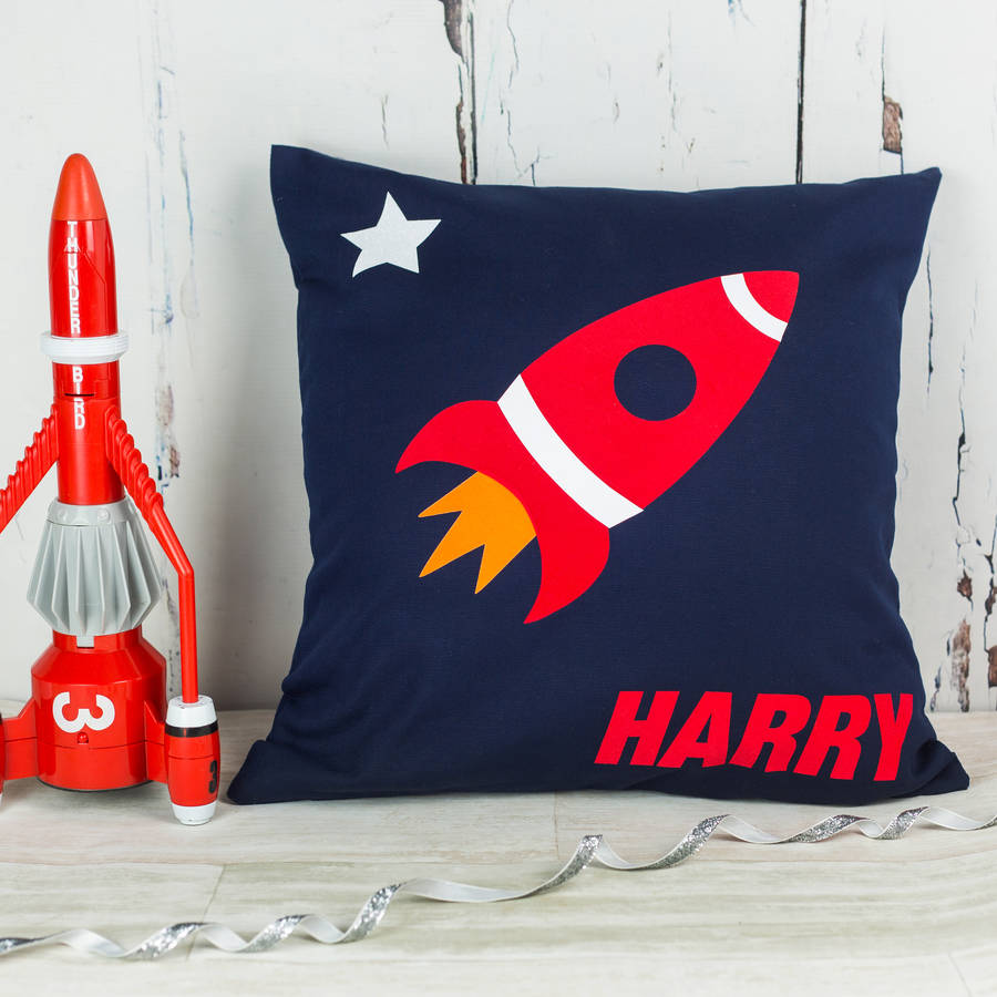 Space Rocket Cushion Personalised, 1 of 4