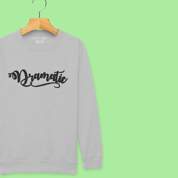 'Dramatic' Sweatshirt Jumper For Girls And Boys, 8 of 12